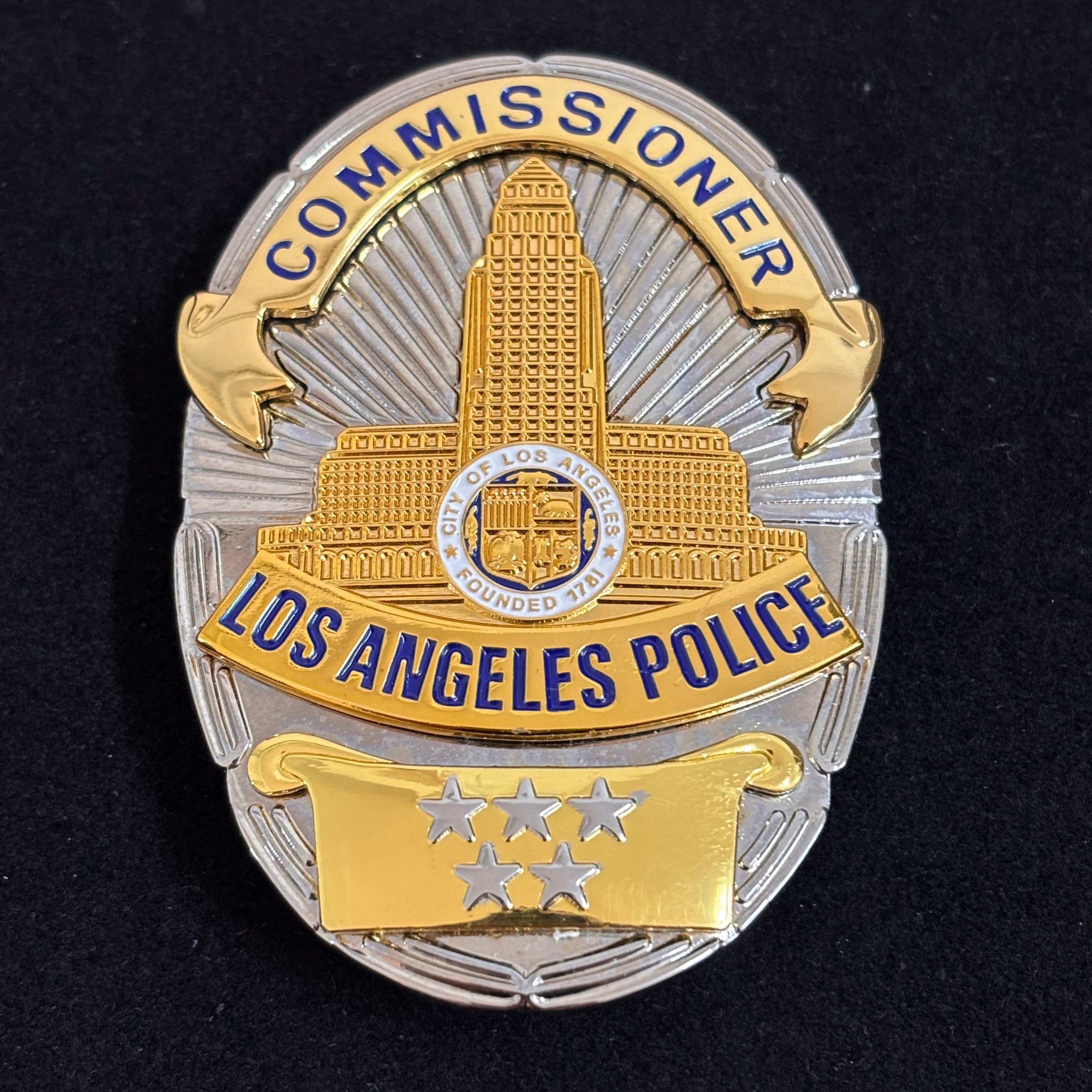 LAPD Commissioner Los Angeles Police Badge Replica Movie Props 5 Stars