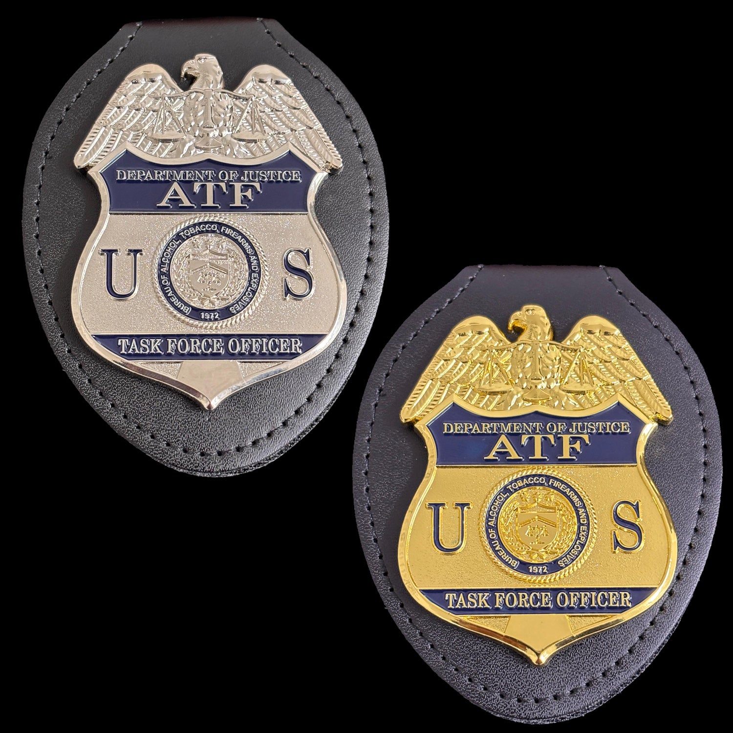 Set of ATF Special Agent and Task Force Officer Badge Replica Movie Props