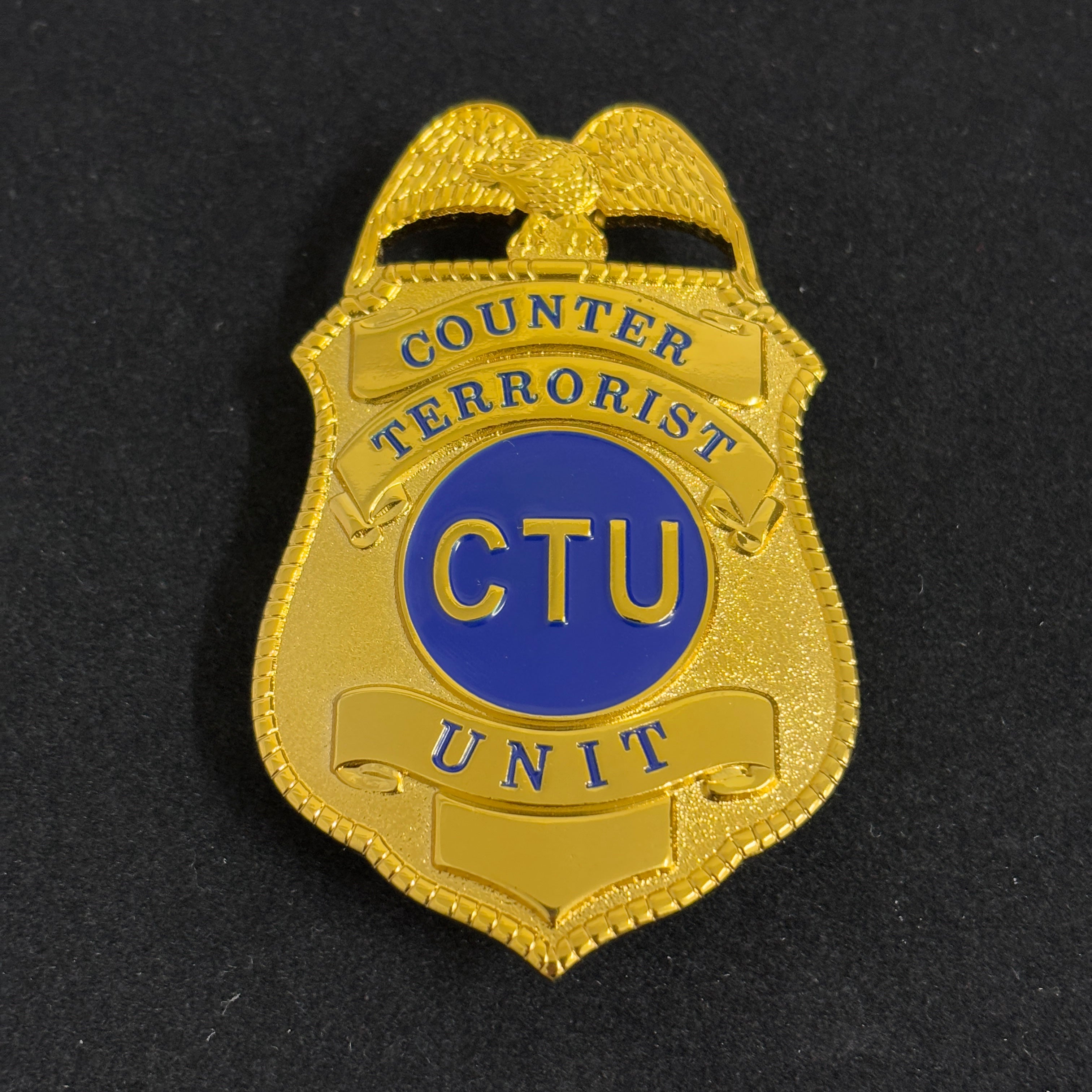 US Counter Terrorist Unit CTU Badge Replica Movie Props Customizable Number