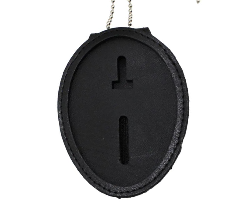 Elegant Leather Oval Badge Holder and Holster for LAPD Badges