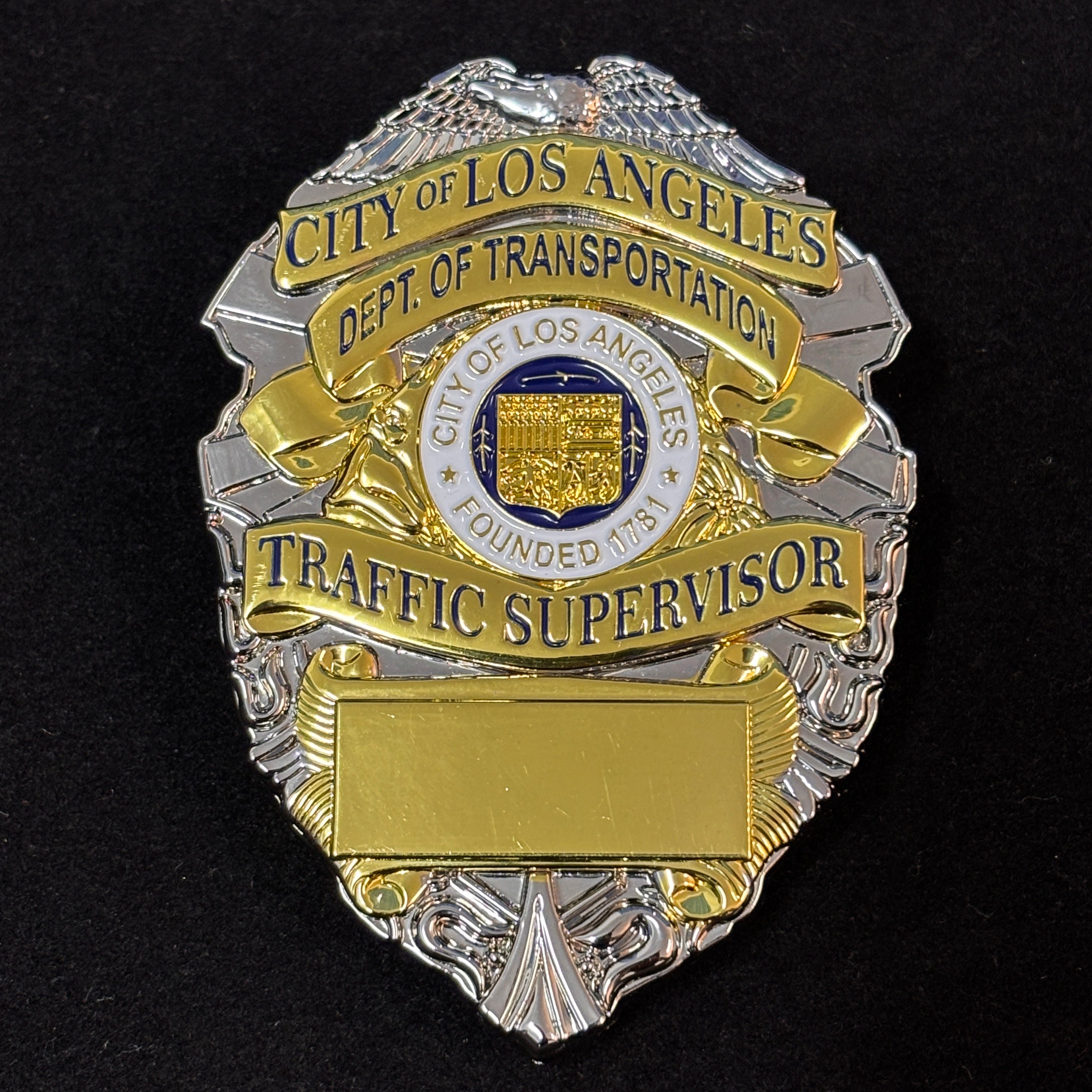 City Of Los Angeles Dept.Of Transportation Traffic Supervisor Badge Customizable Number