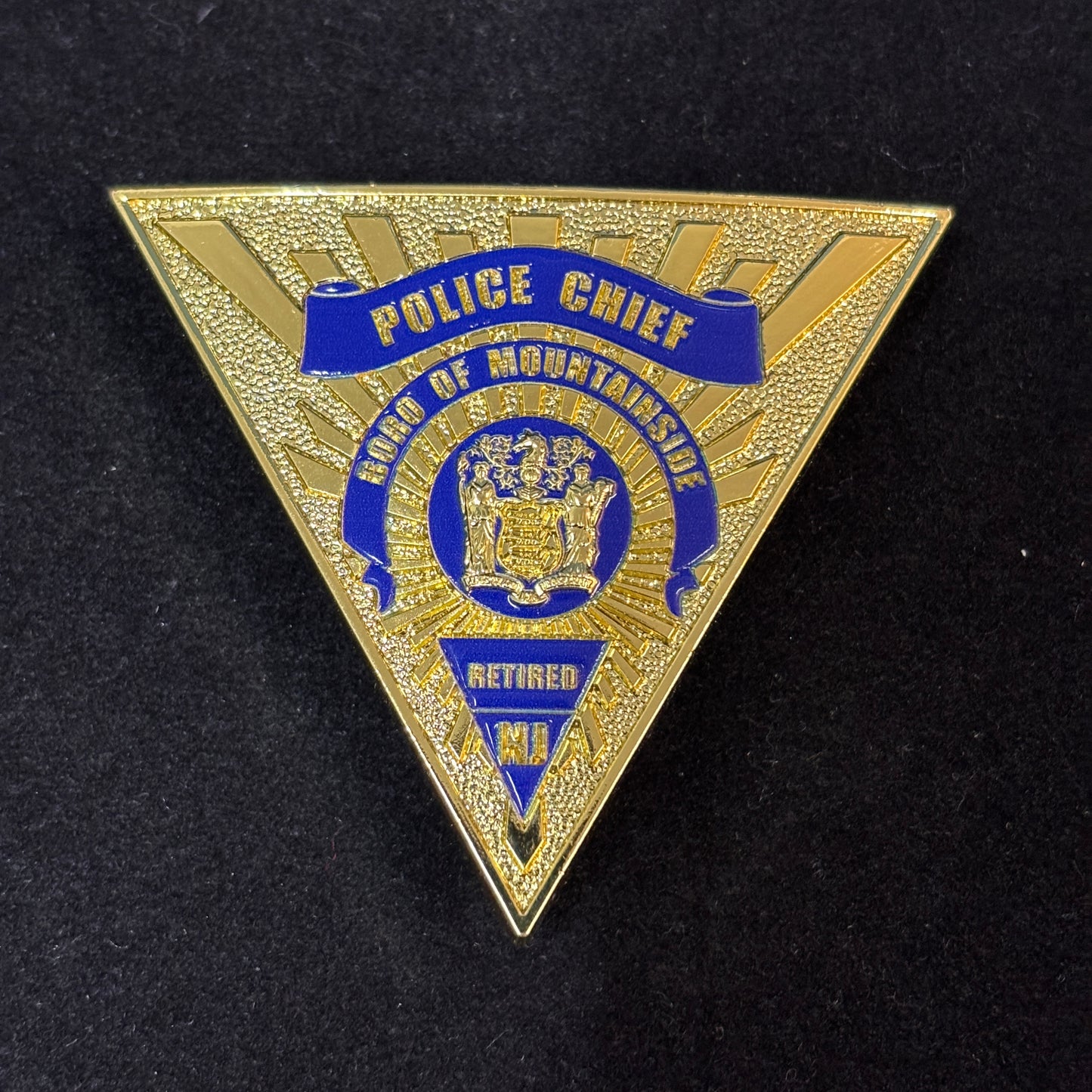 Boro Of Mountainside Police Chief NJ Retired Badge