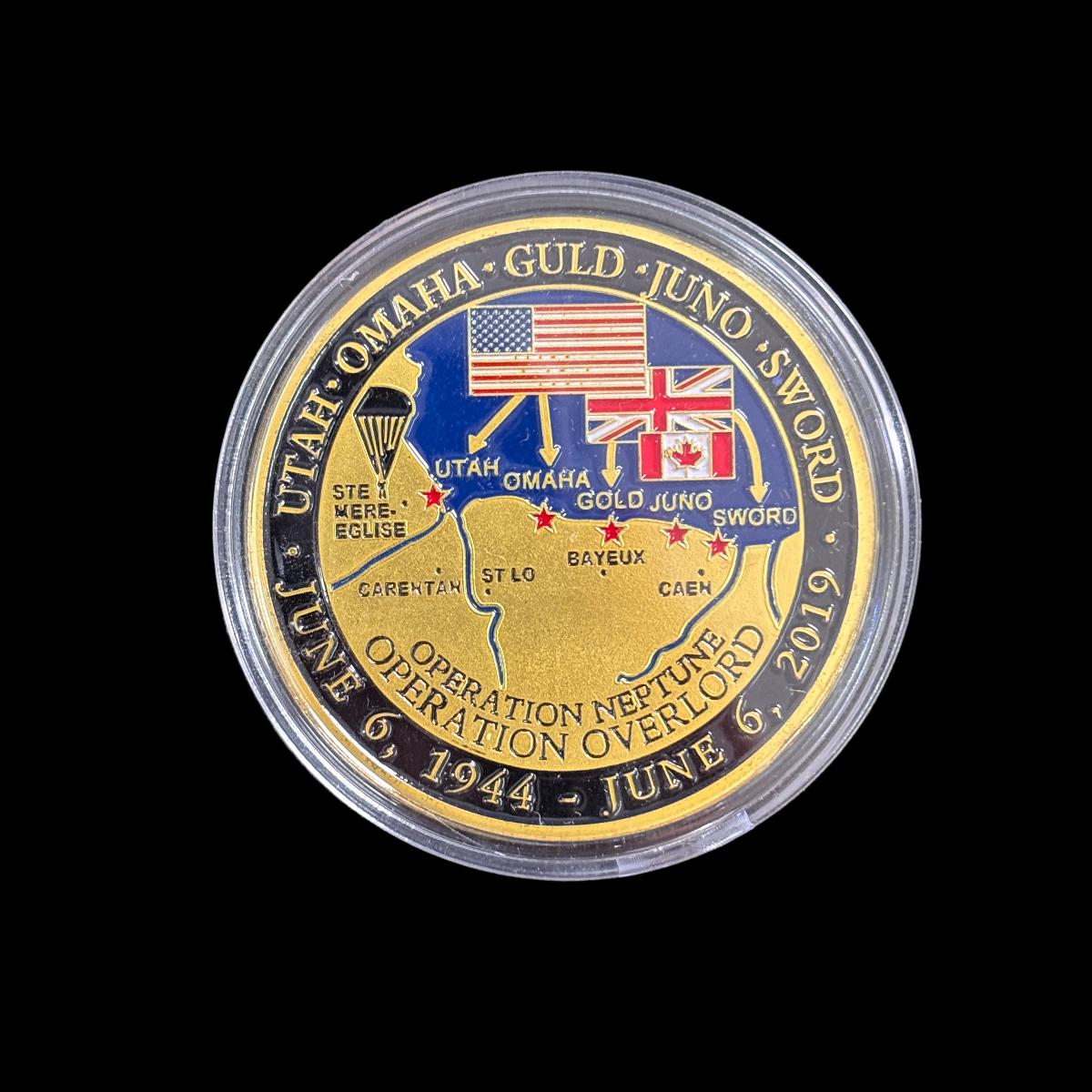 75TH ANNIVERSARY D-DAY NORMANDY, FRANACE Challenge Coin