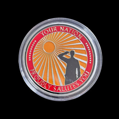 YOUR NATION PROUDLY SALUTES YOU Challenge Coin