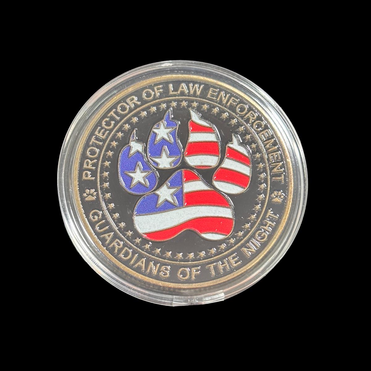 PROTECTOR OF LAW ENFORCEMENT GUARDIANS OF THE NIGHT Challenge Coin