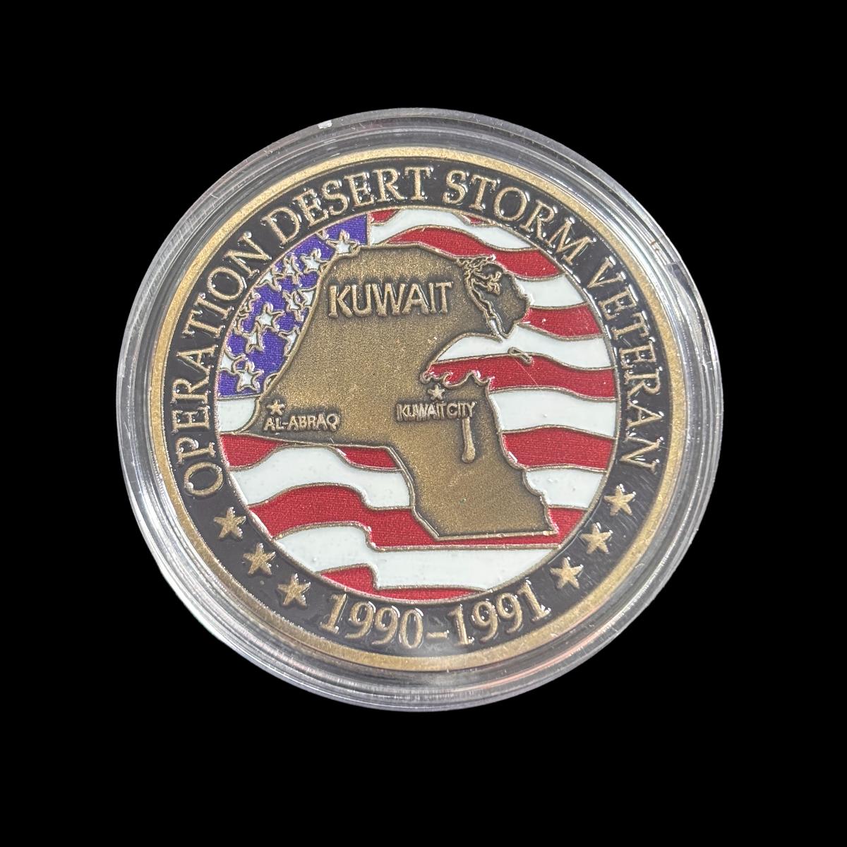 OPERTION DESERT STORM VETERAN KUWAlT Challenge Coin