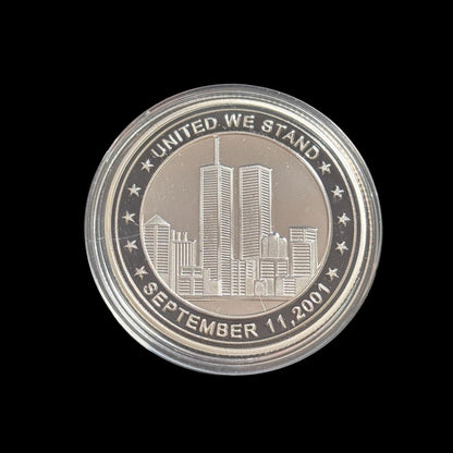 WITH LIBERTY AND JUSTICE FOR ALL UNITED WE STAND SEP. 11 2001 Challenge Coin