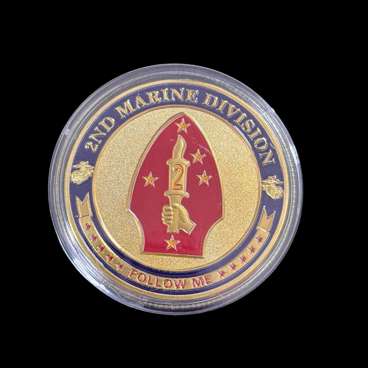 U.S. MARINE CORPS 2ND MARINE DICISION Challenge Coin