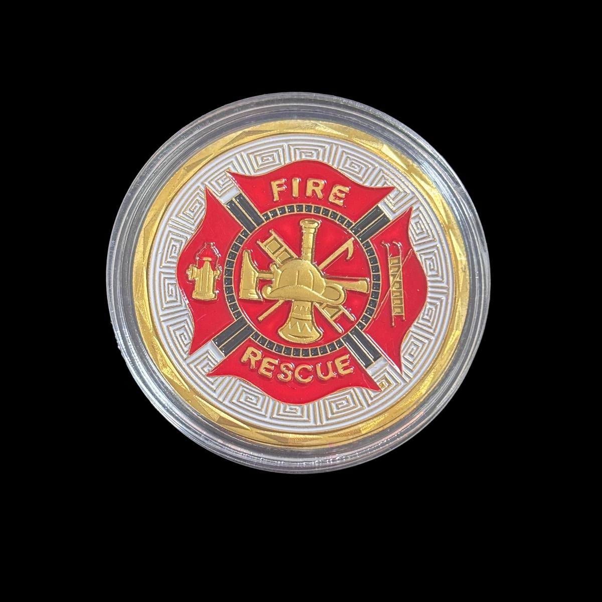 THIN RED LINE FIRE RESCUE Challenge Coin – TriumphBadges
