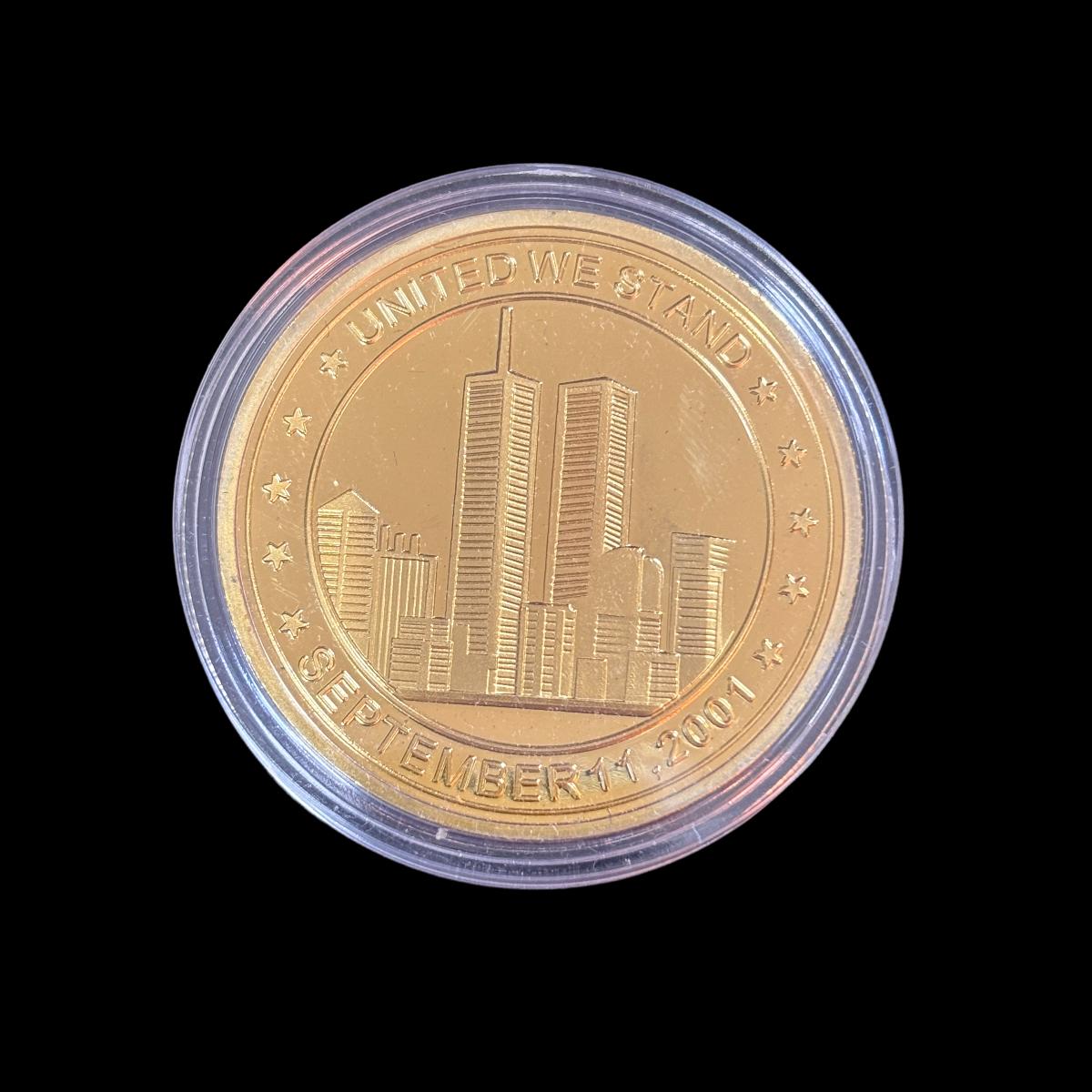 REMEMBER SEPTEMBER 11. 2001 UNITED WE STAND Challenge Coin