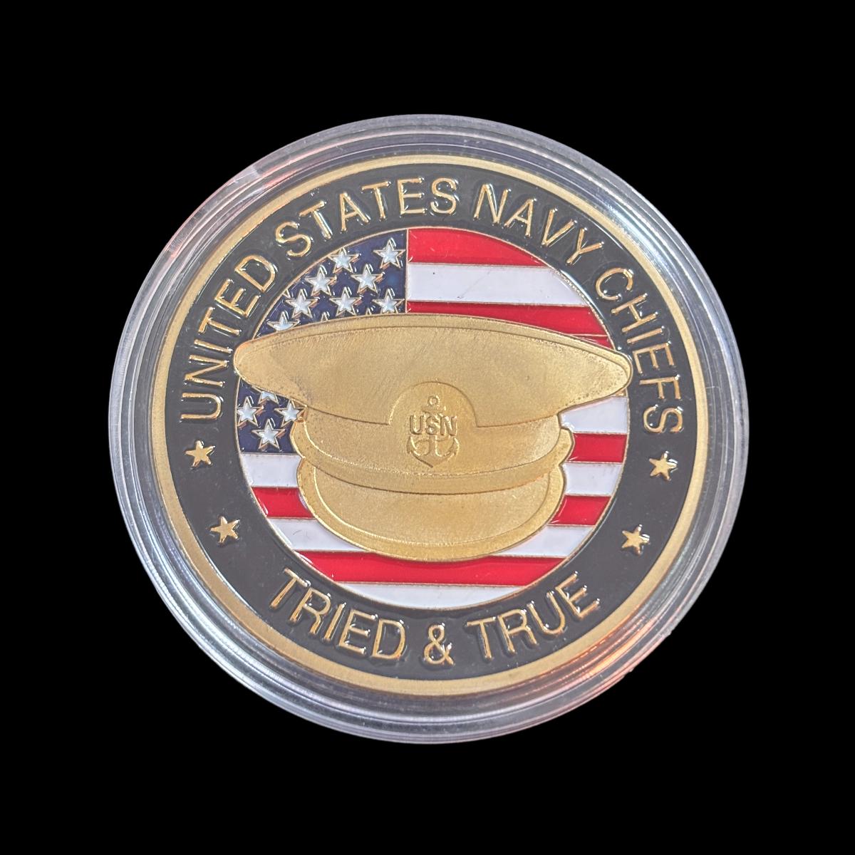 UNITED STATES NAVY CHIEFS TRIED & TURE Challenge Coin