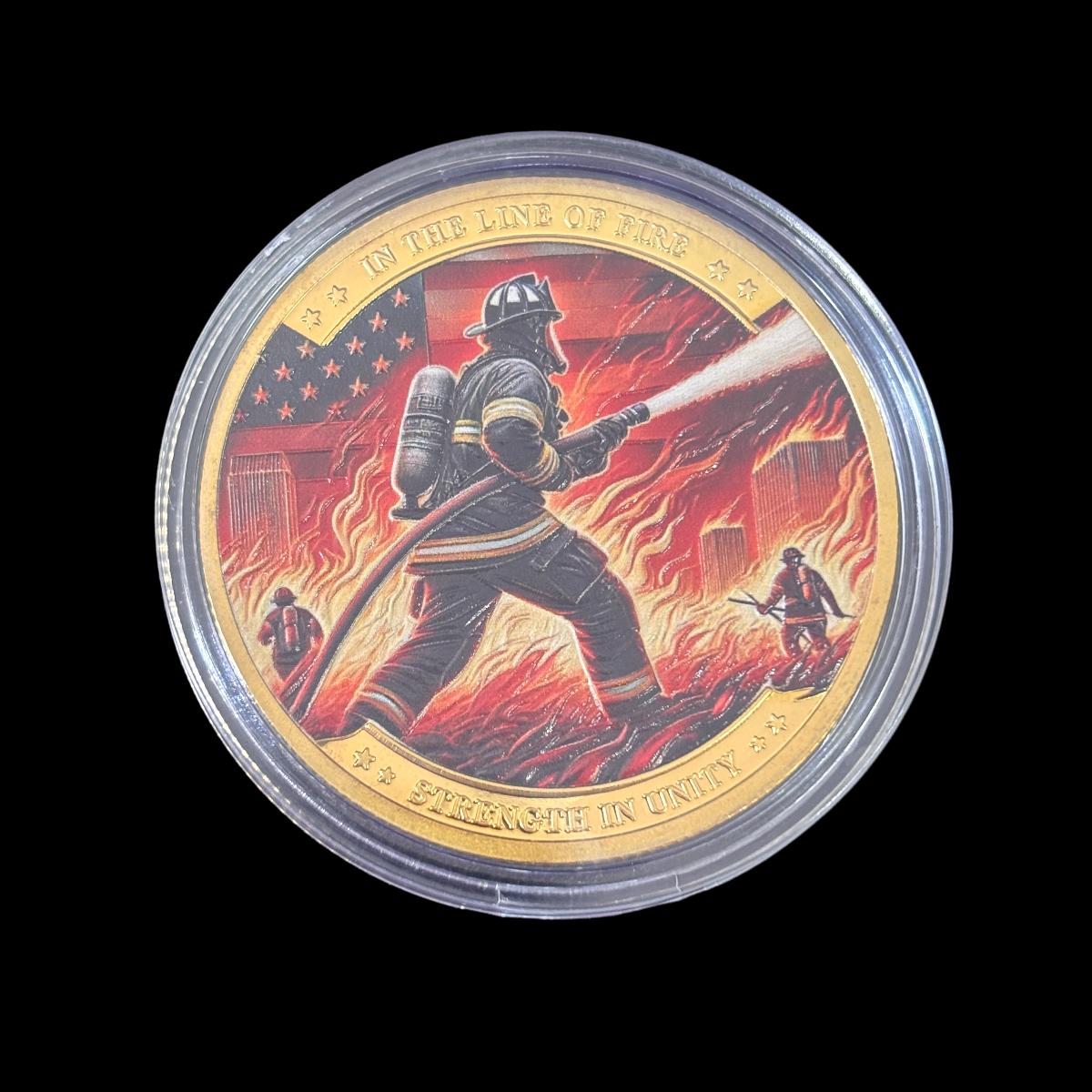 BRAVERY SERVICE FIREFIGHTER Challenge Coin
