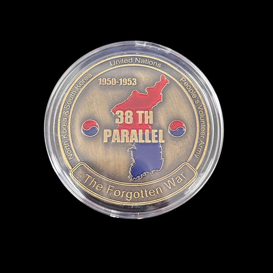 THE FORGOTTEN WAR 38TH PARALLEL KOREAN WAR Challenge Coin