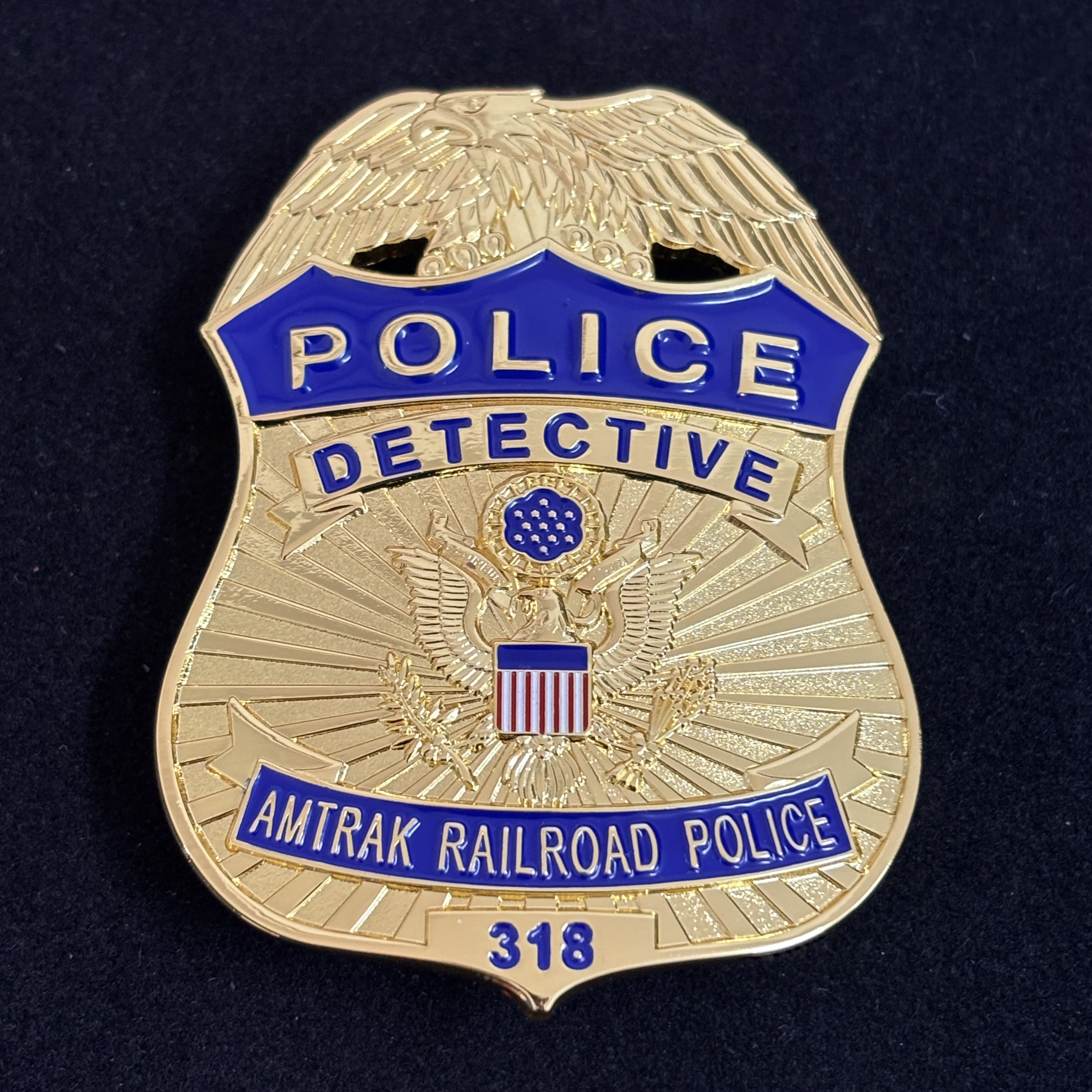 APD Railroad Detective Police Badge Replica Movie Props With #318