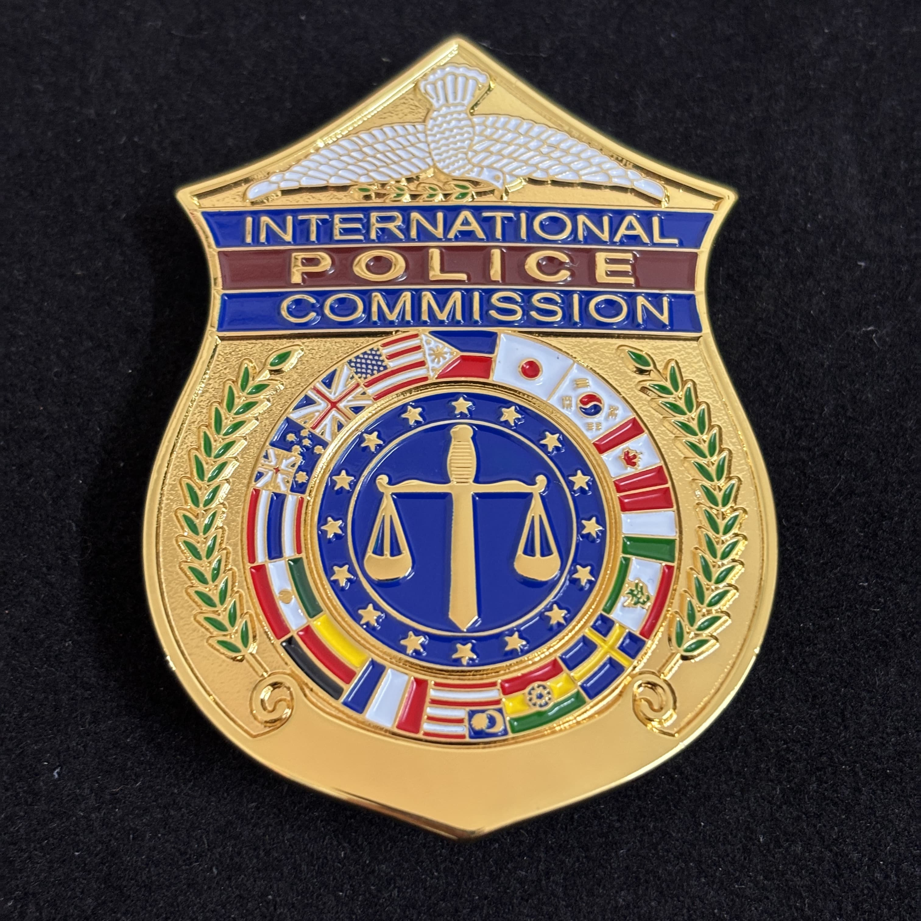 International Police Commission Badge Replica Movie Props