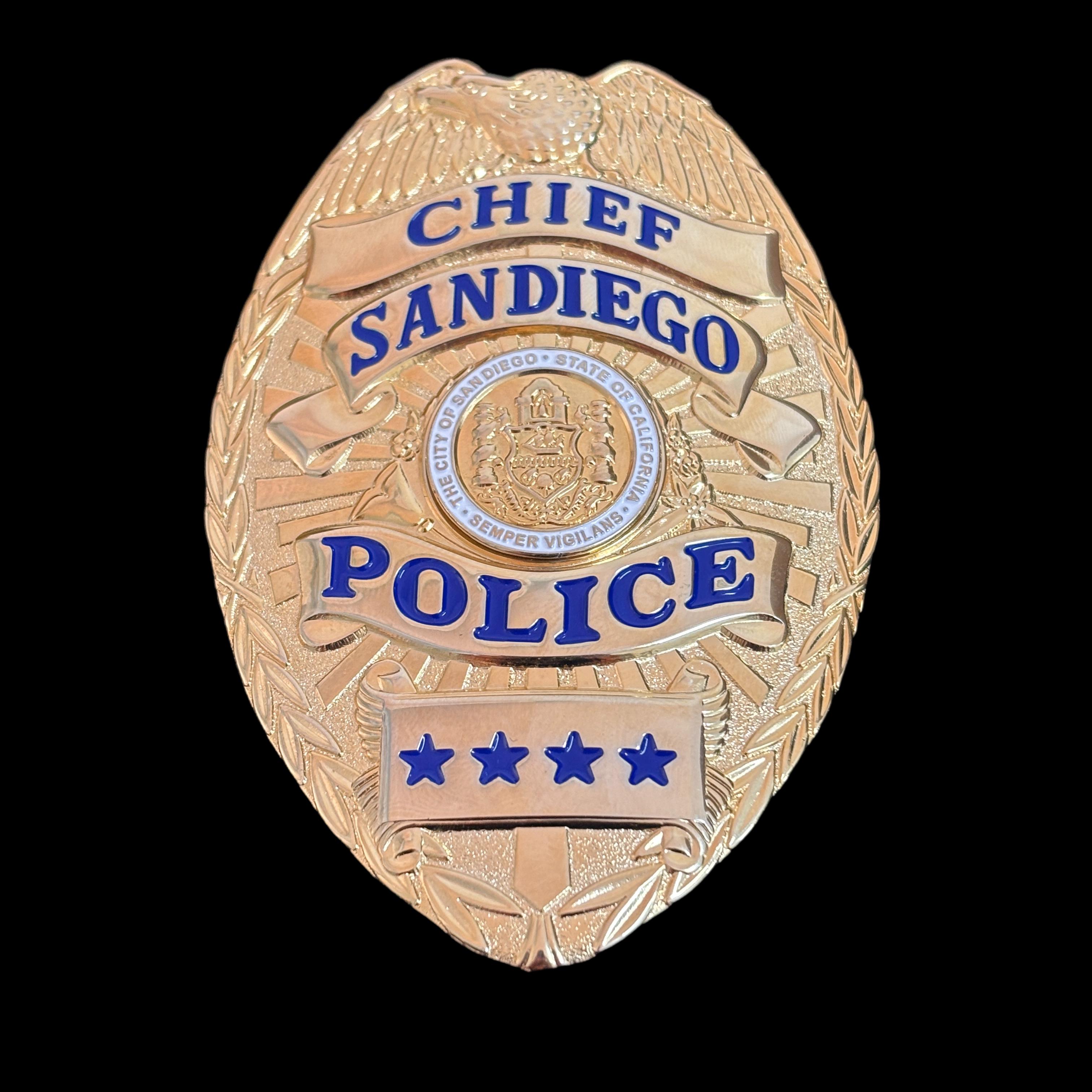 Chief sandiego police badge Replica Movie Props 4 star