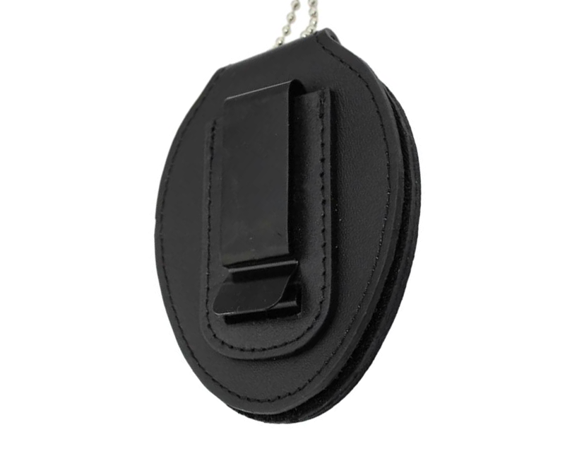 Elegant Leather Oval Badge Holder and Holster for LAPD Badges