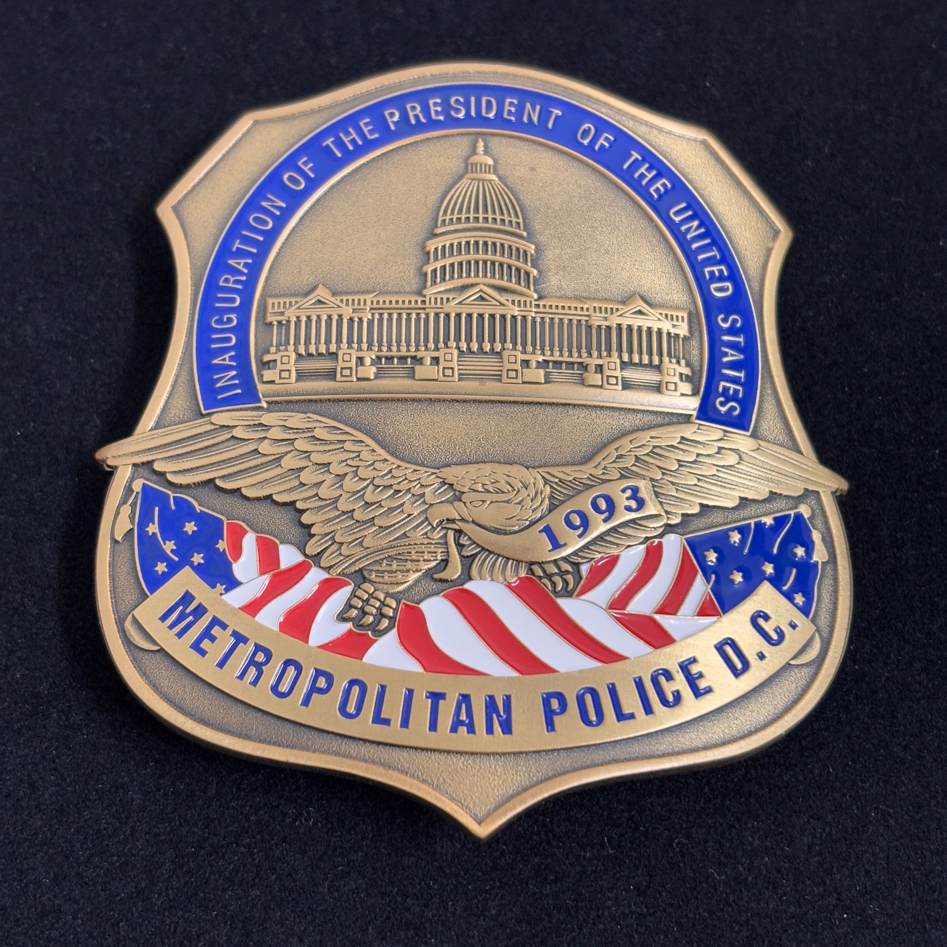 Inauguration Of The President Of US Metropolitan Police D.C. BADGE 1993