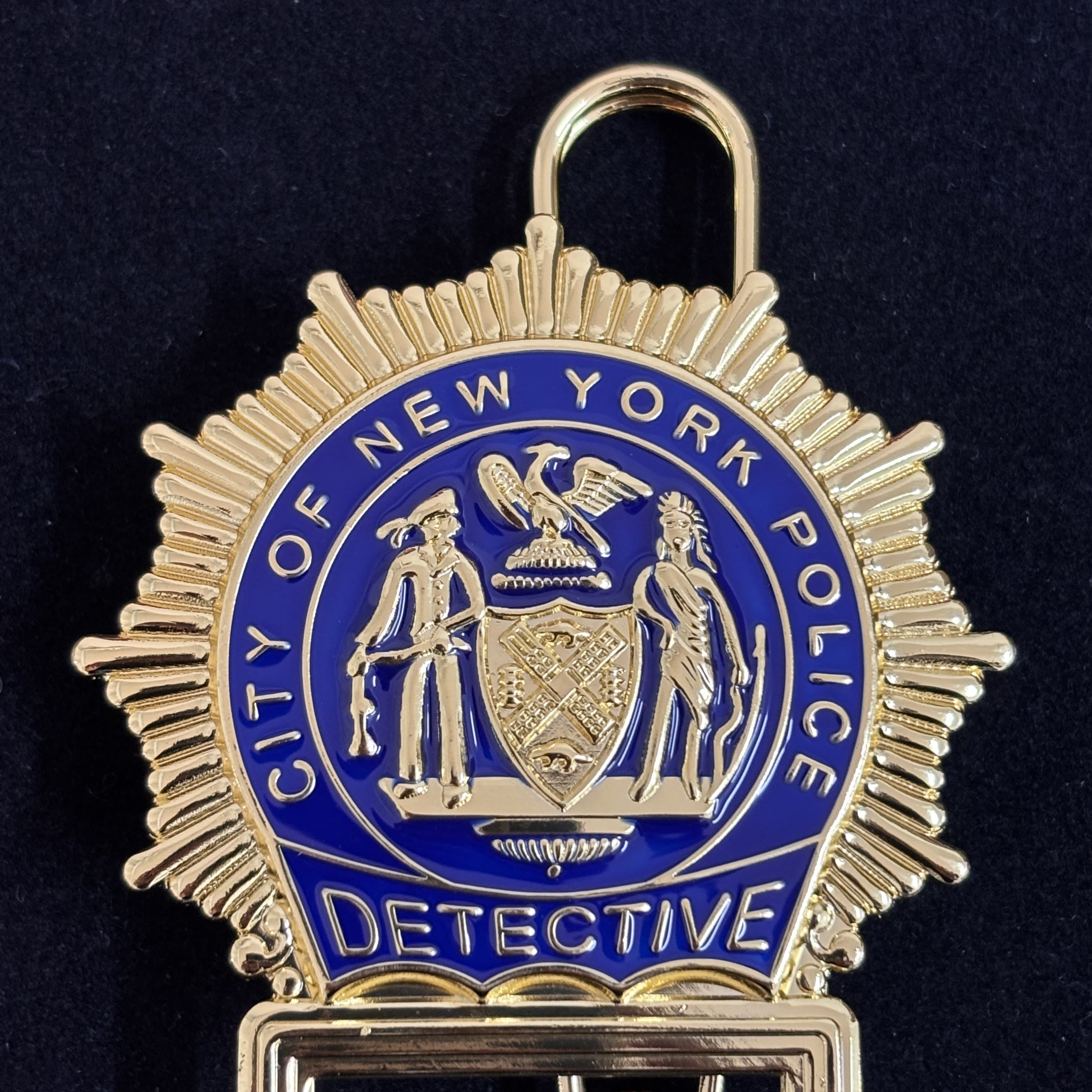 NYPD New York Police Detective Badge Replica Movie Props Customizable Number