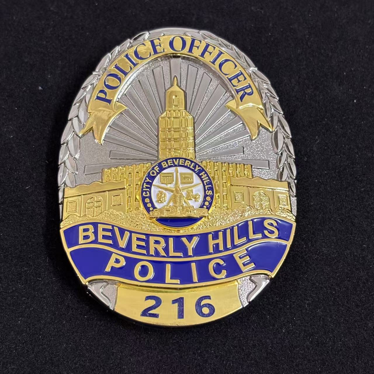 US Beverly Hills Detective Police Badge With Number 216 Replica Movie Props