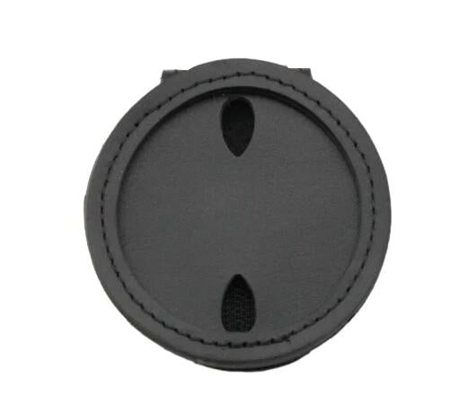 Genuine Leather Embedded Cut-out Holder For Round US MARSHAL & Other Police Badges