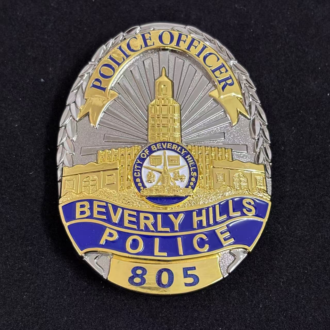 Beverly Hills Police Officer Badge With Number 805