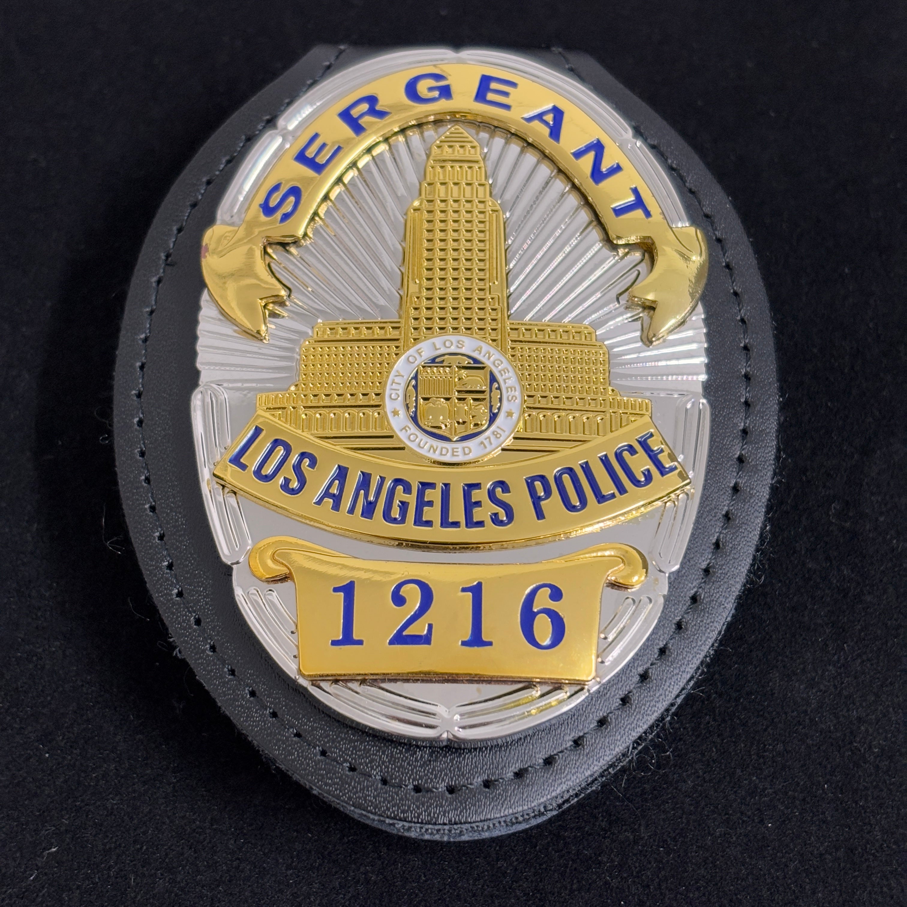 LAPD Police Sergeant Los Angeles Police BADGE 1216 Replica Movie Props